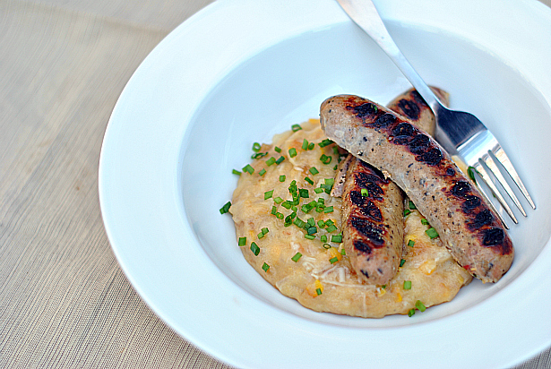 Share Our Holiday Table – Grilled Sausage and Maple Corn Polenta