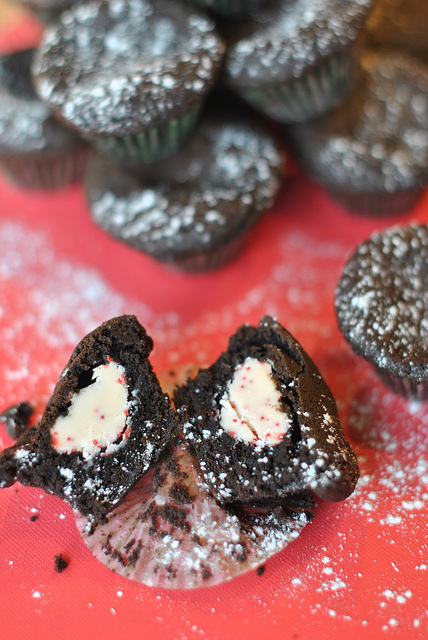 Dark Chocolate Candy Cane Cookie Bites