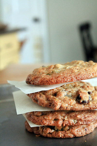 Dark Chocolate, Cherry and Pistachio Cookies