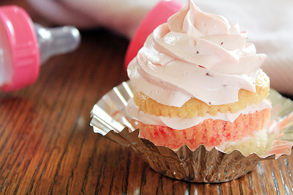 Strawberry and Vanilla Cupcakes for Aimee