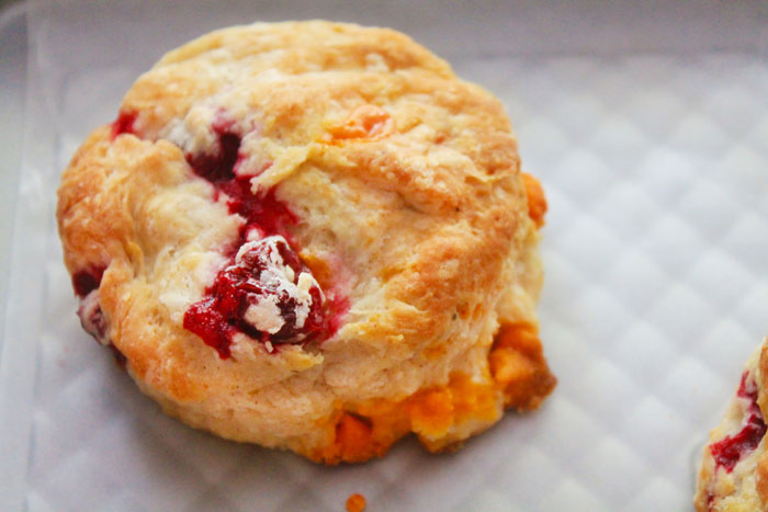 Pumpkin Spice Cranberry Scones from BluebonnetBaker.com