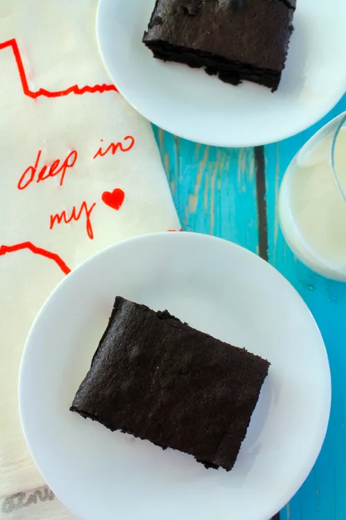 Brownies for Two on BluebonnetBaker.com