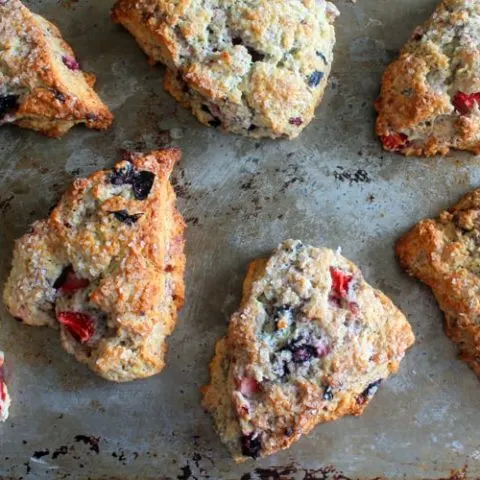 Mixed Berry Mascarpone Scones make a wonderful breakfast or tea-time snack. And they're super easy to whip up!